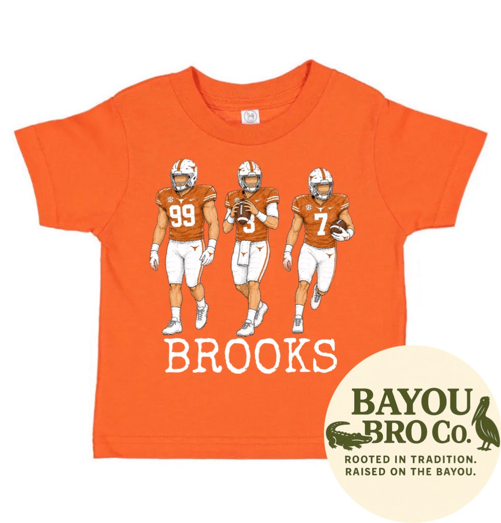 Long Horn Football Personalized Tee