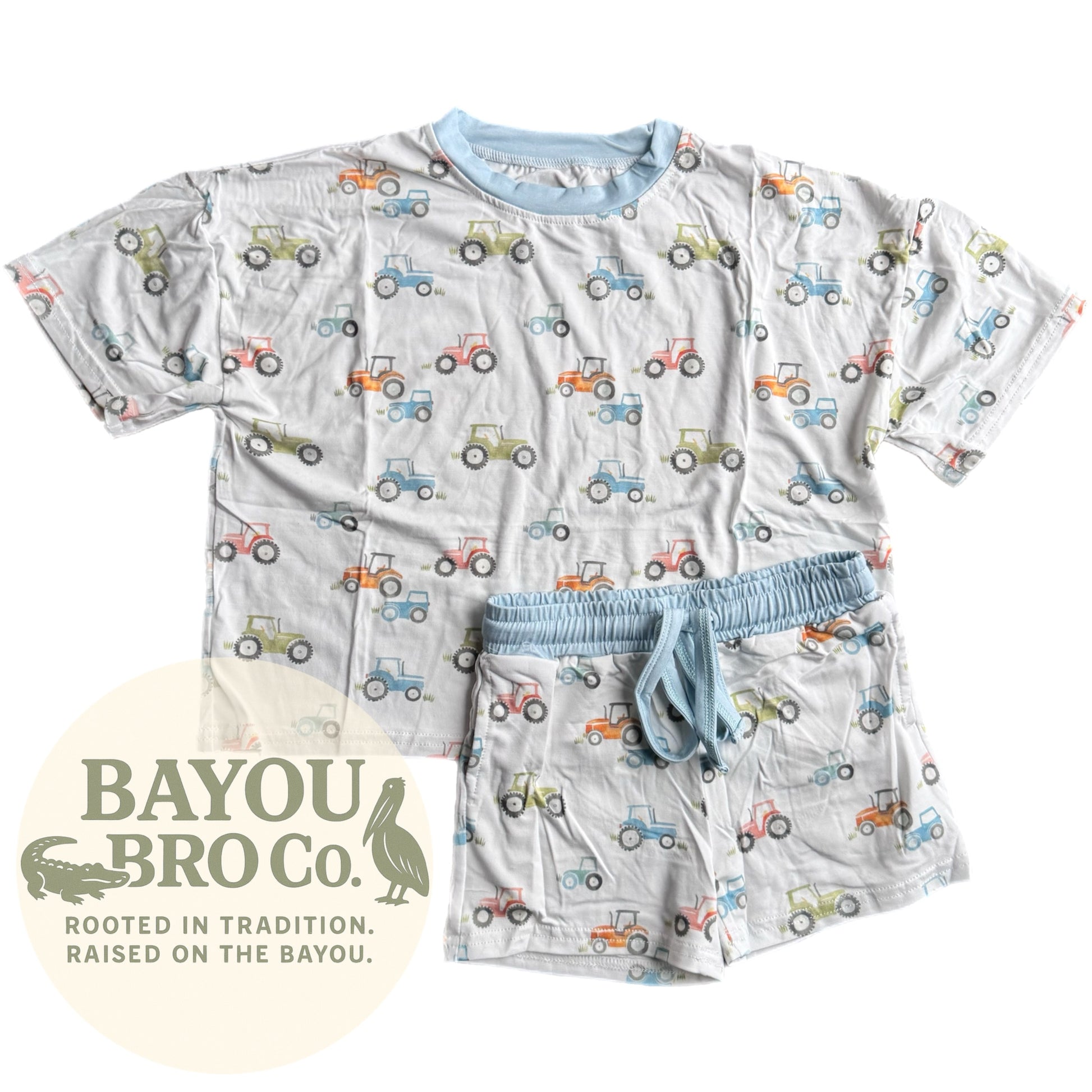 Watercolor Tractor Bamboo