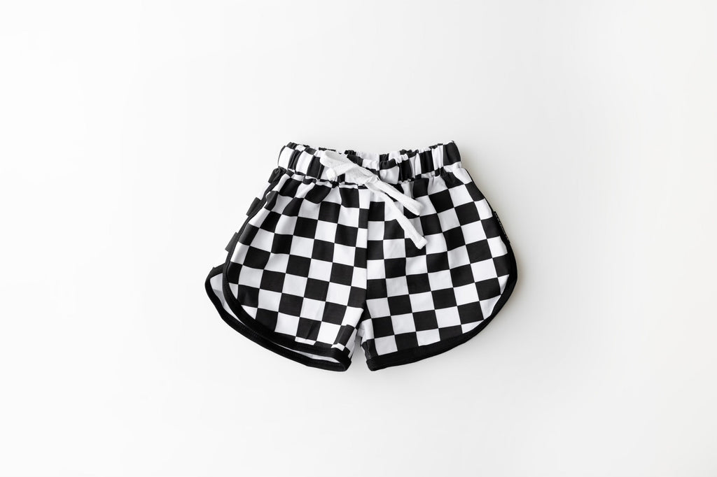 AK checker track shorts