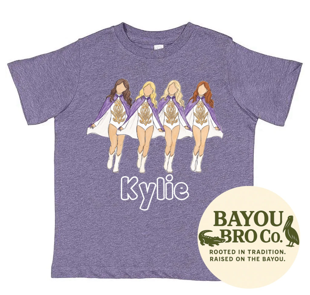 LSU Tiger Girls Personalized Tee