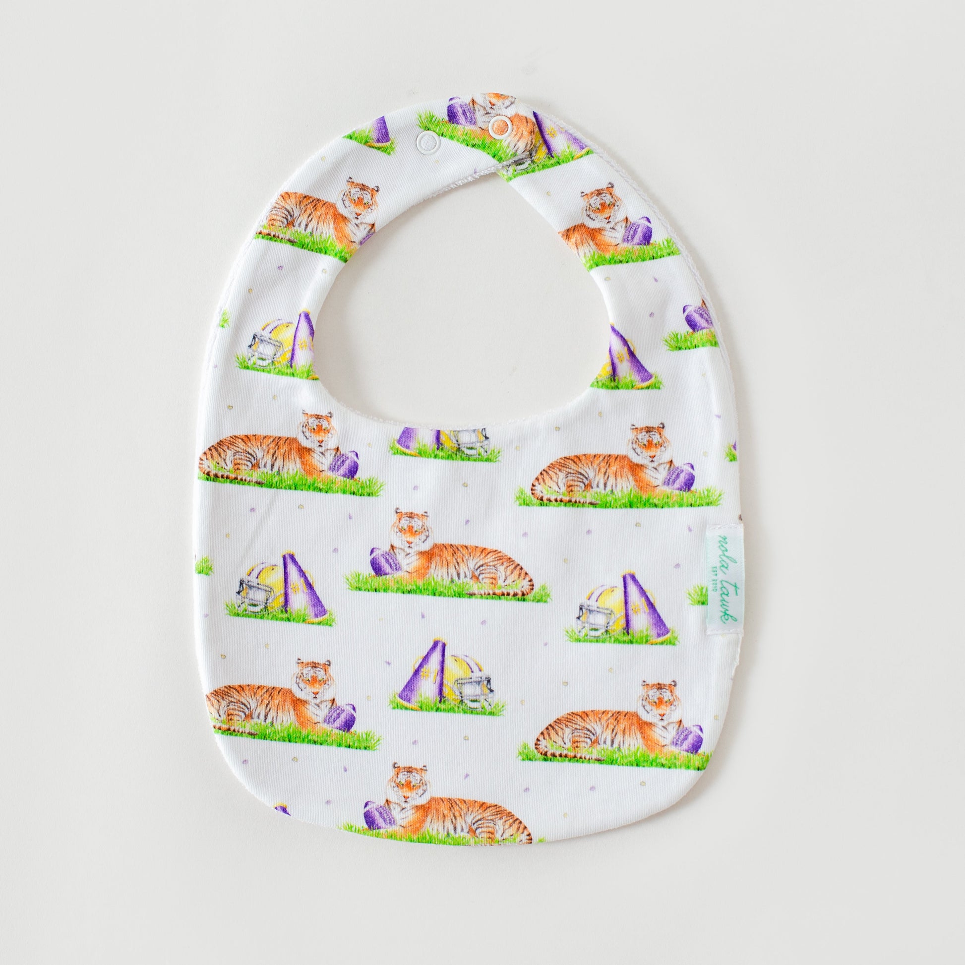Mascot Mania in Louisiana Organic Cotton Baby Bib