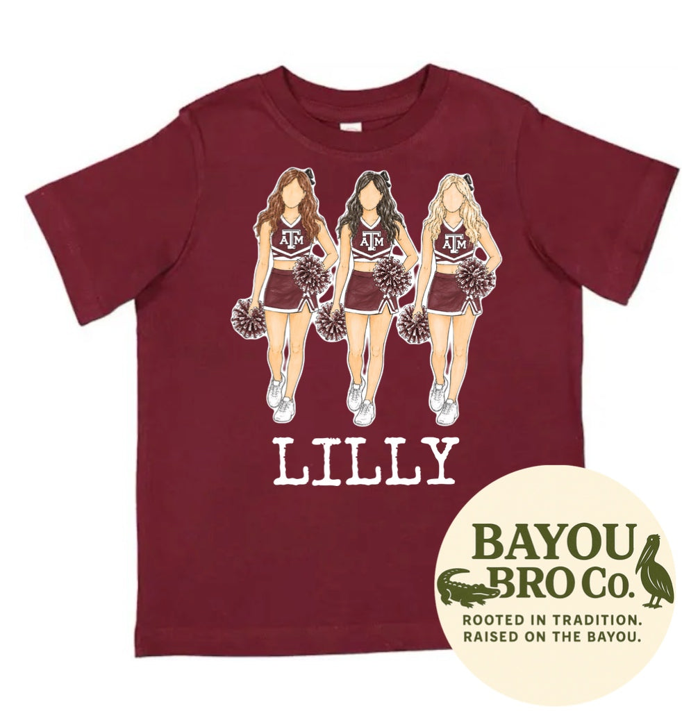 Texas A&M Cheer Personalized Tee