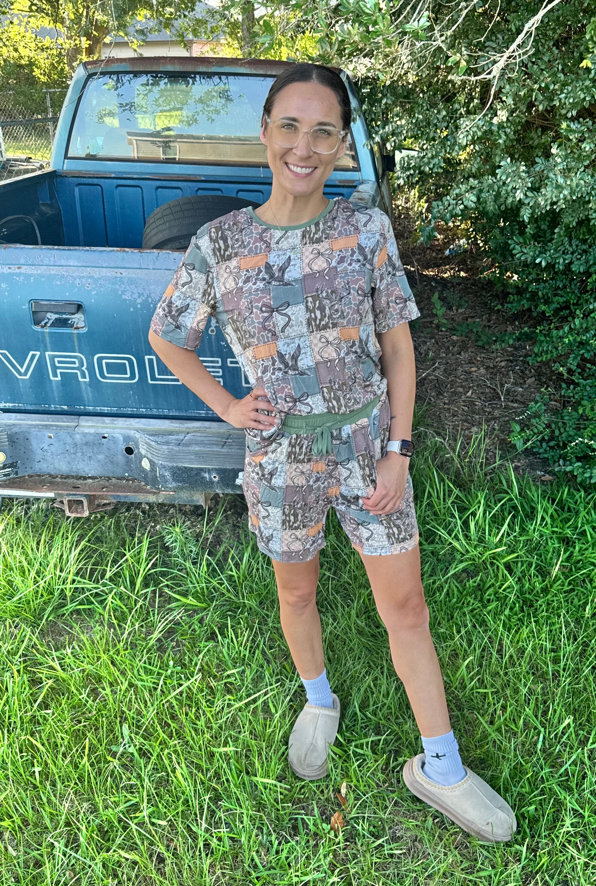 Camo Patchwork Mom Lounge Set