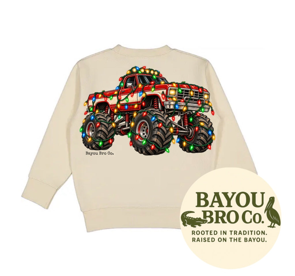 Lit Monster Truck Sweatshirt Drop 9