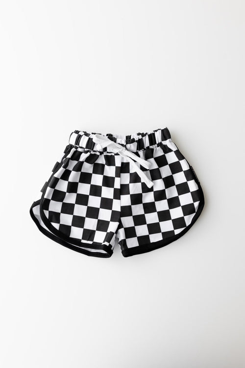 AK checker track shorts