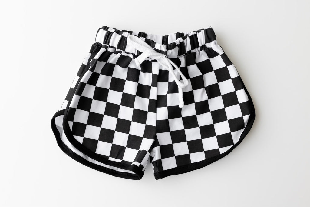 AK checker track shorts