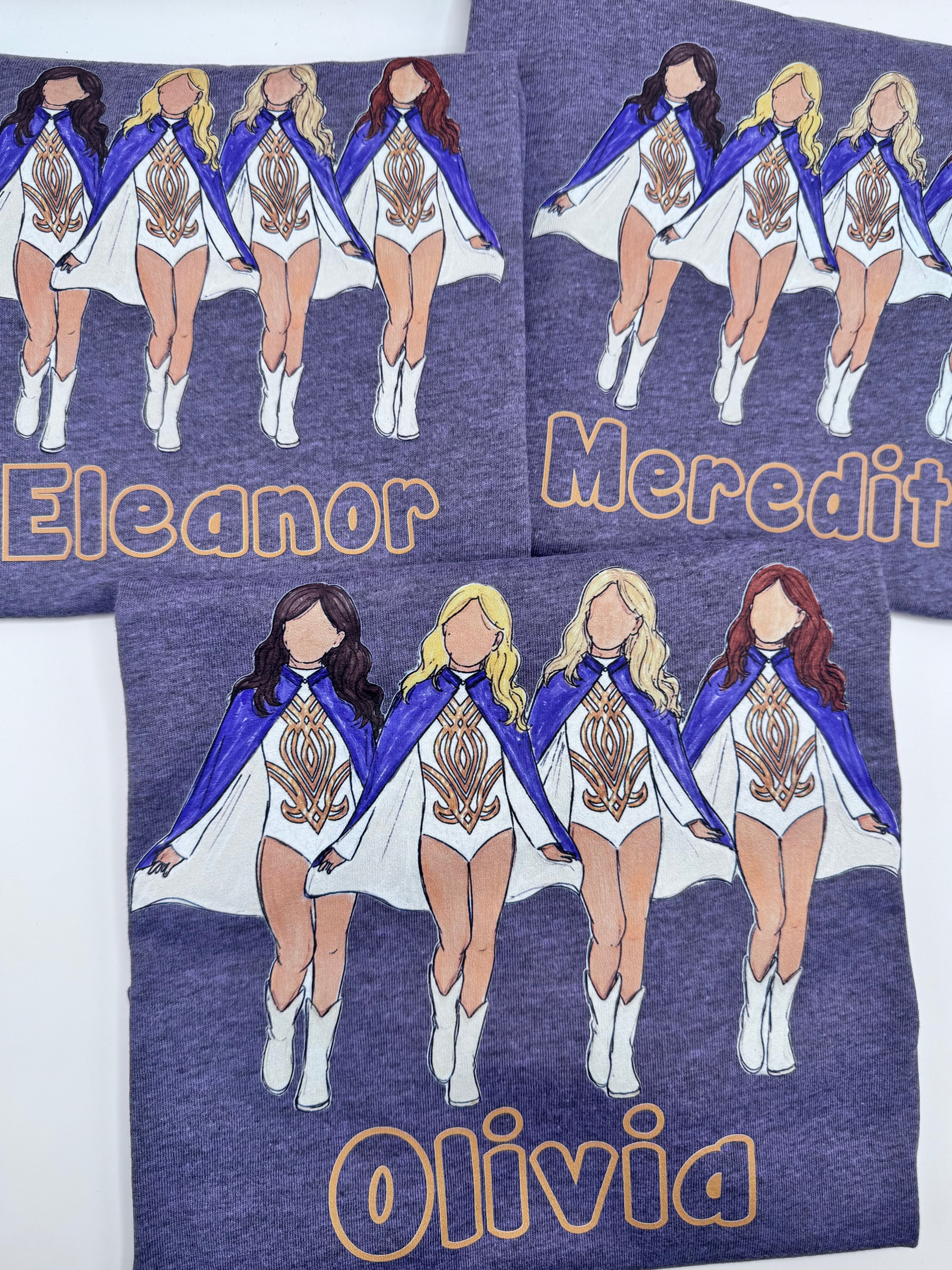 LSU Tiger Girls Personalized Tee