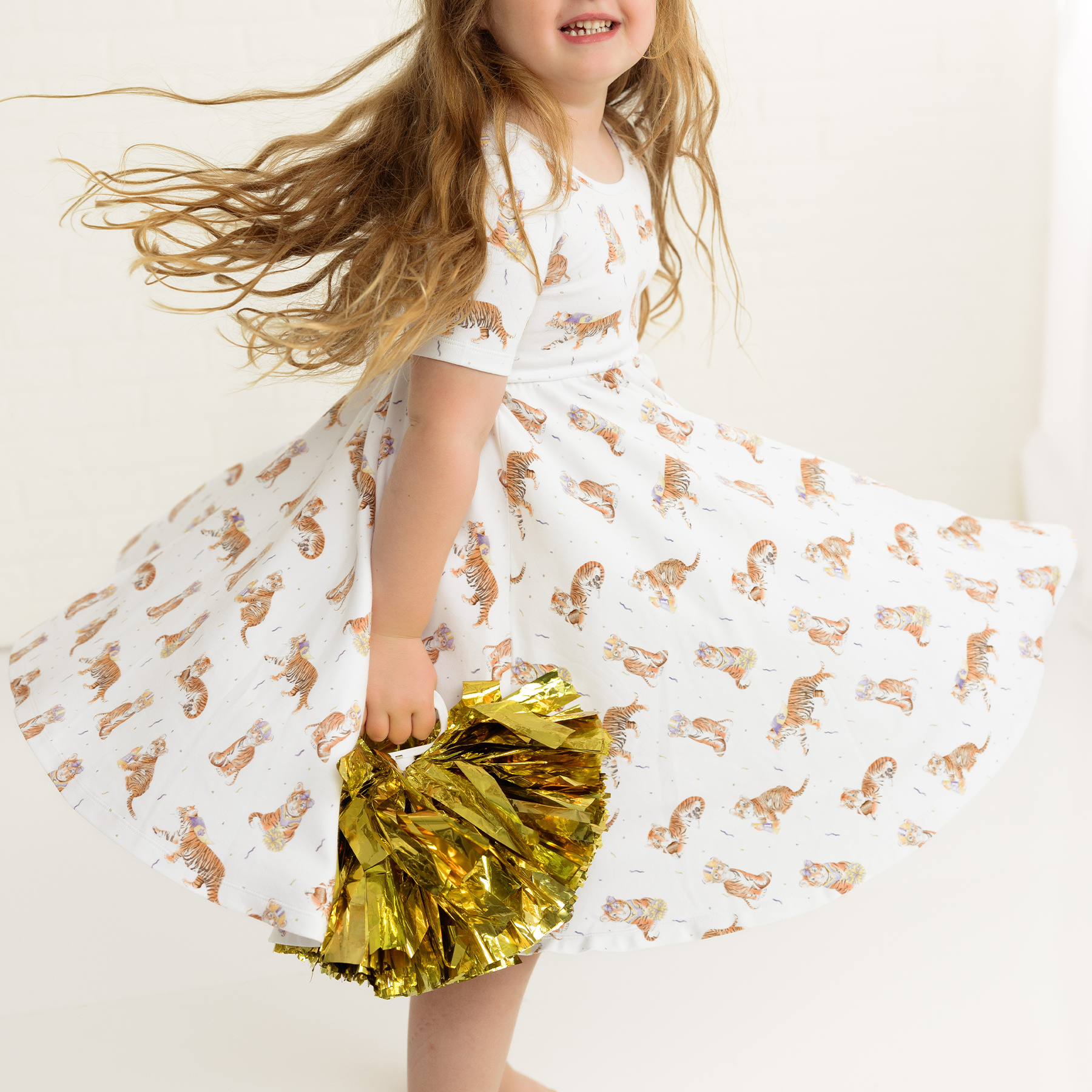 MVC: Louisiana Tigers Organic Cotton Twirl Dress