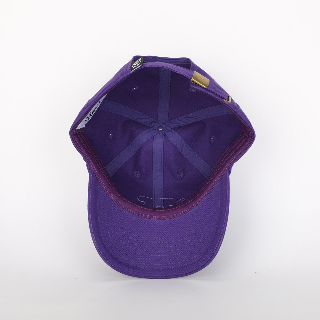 LSU Tiger Cotton Dad Hat- Purple