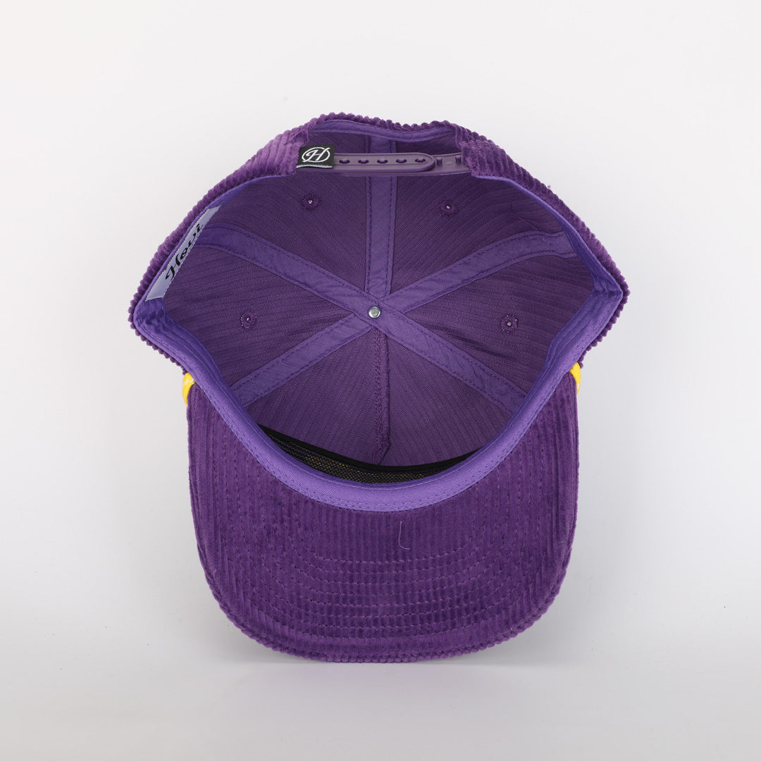 LSU Tiger Corduroy Rope Hat - Purple/Yellow