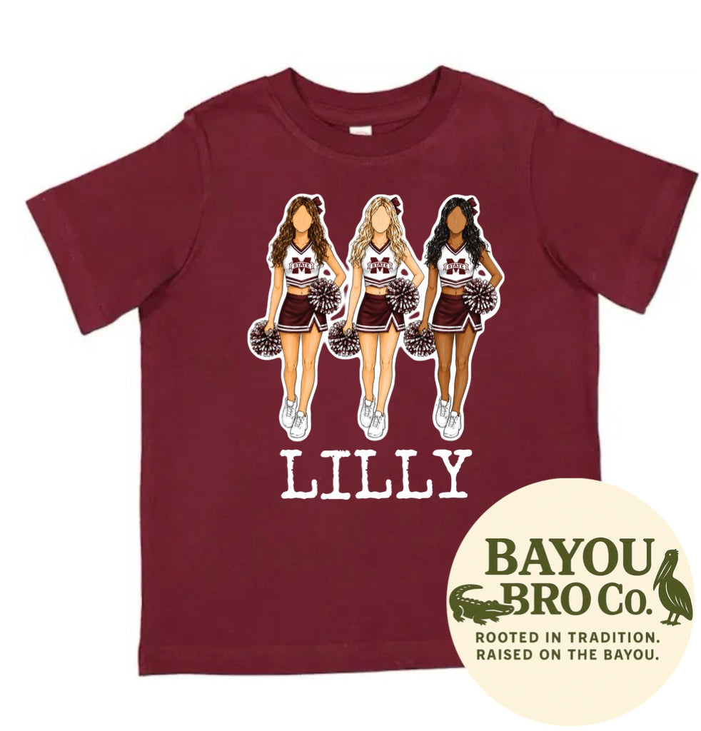 Mississippi State Cheer Personalized Tee