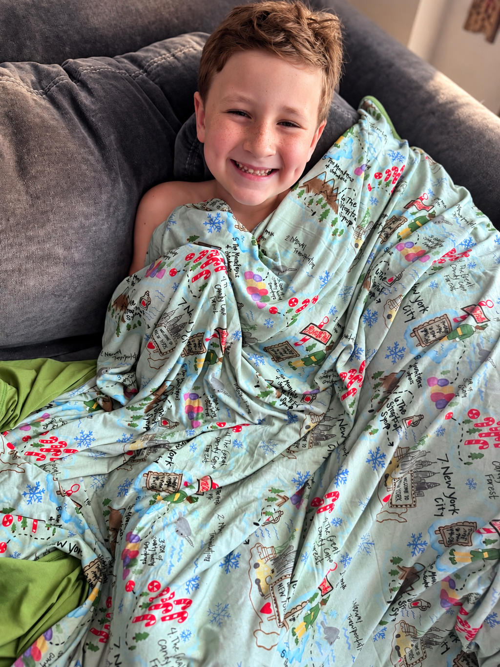 Buddy’s Map Bamboo Blanket