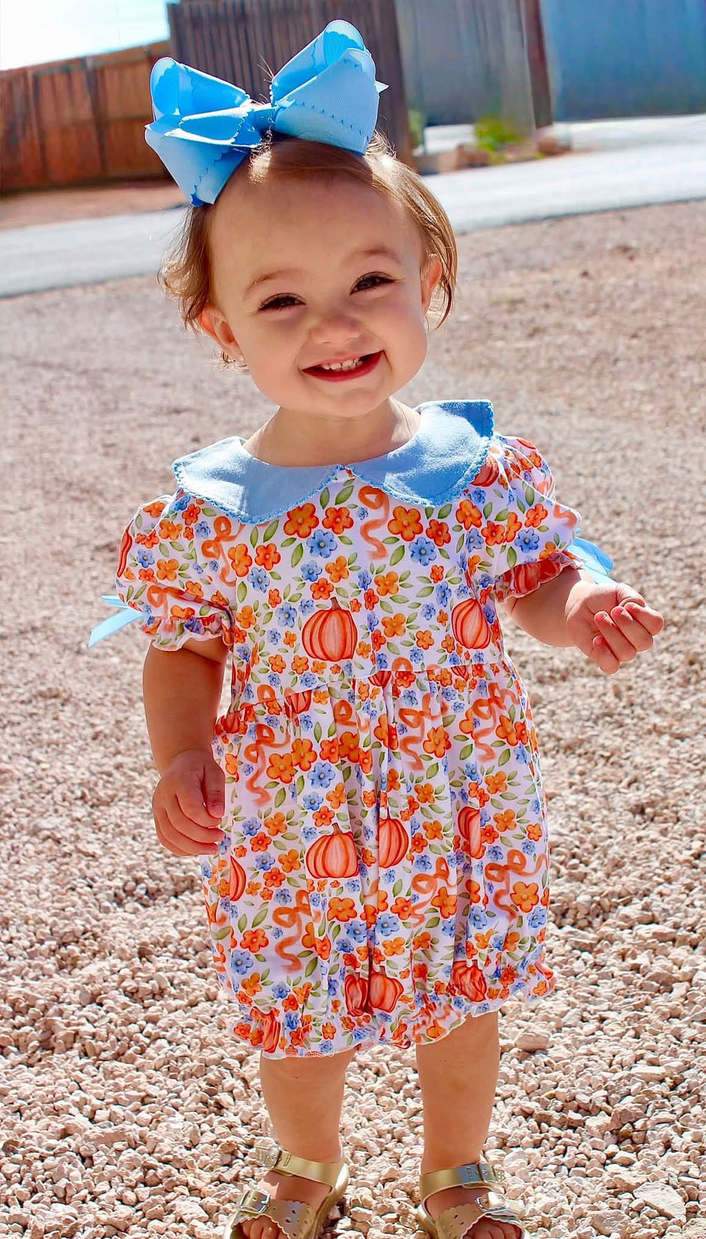 Heirloom Harvest Ruffle Bubble with Appliqué Back