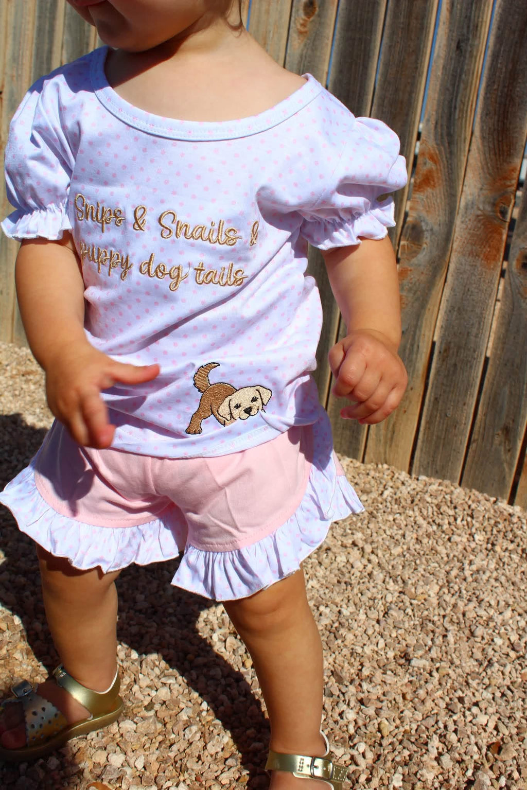 Puppy Tails Girl Ruffle Set