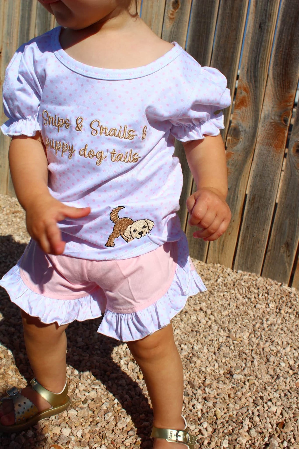 Puppy Tails Girl Ruffle Set