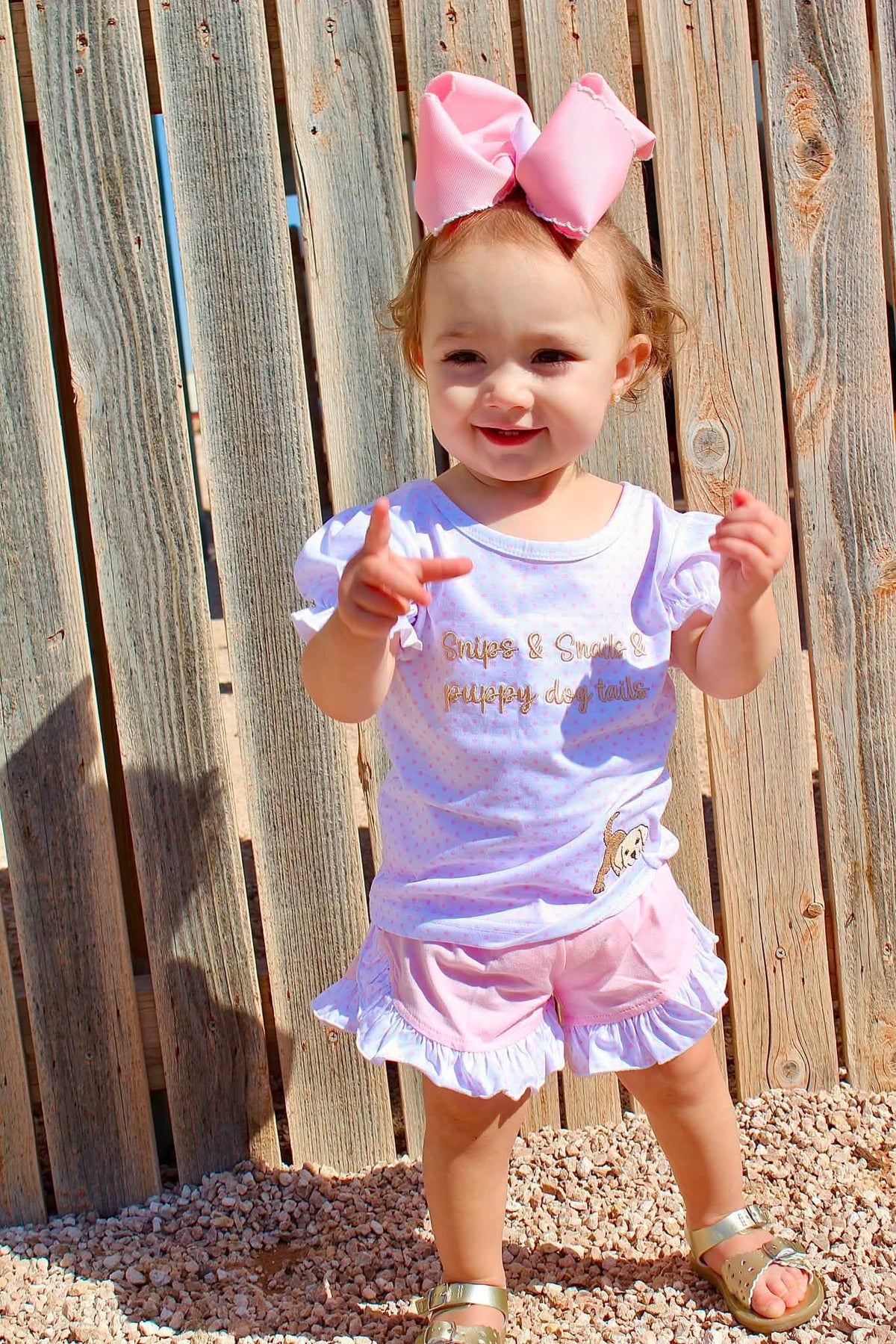 Puppy Tails Girl Ruffle Set