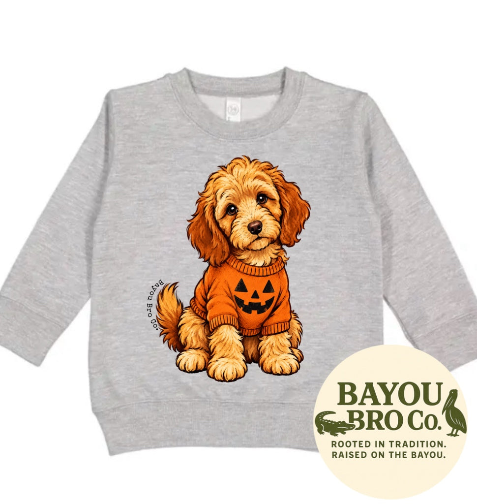 Puppy Pumpkin Sweatshirt Drop 7