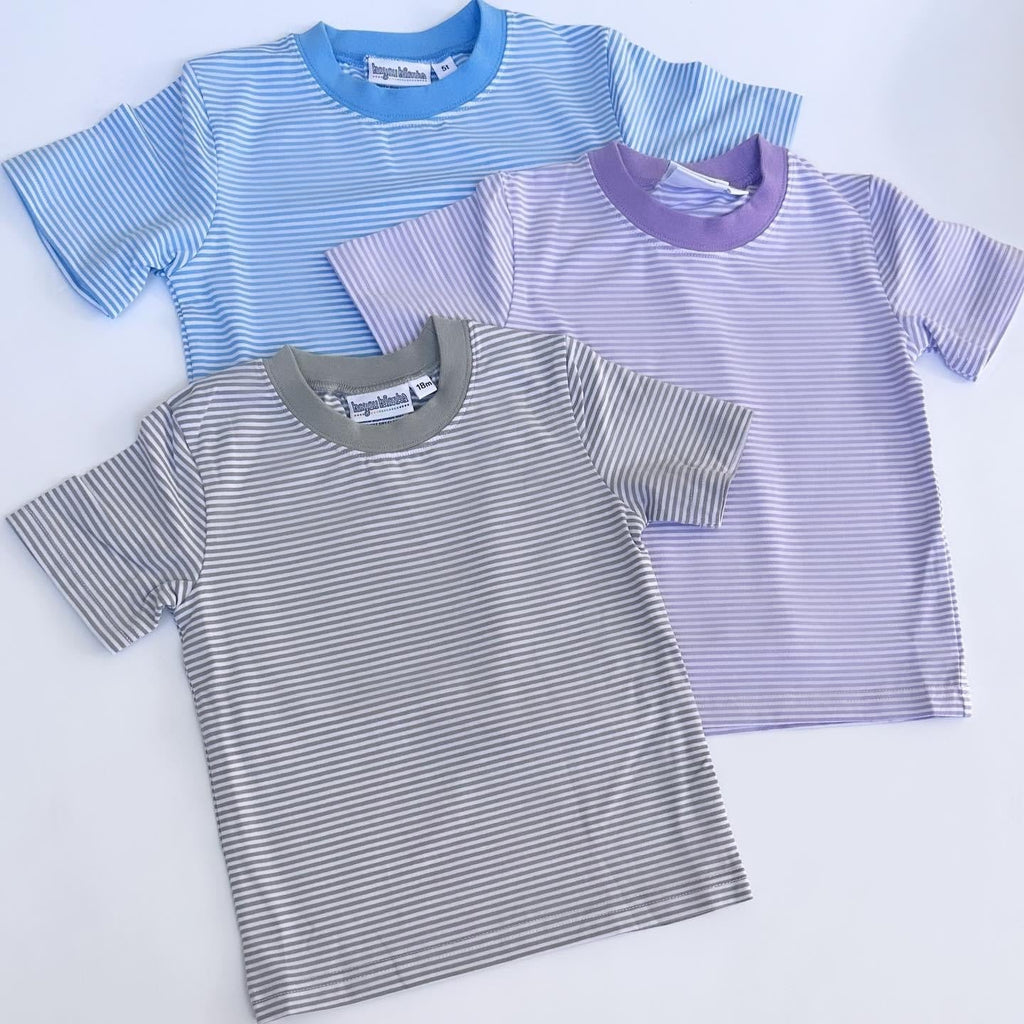 Knit Stripe Short Sleeve Shirt