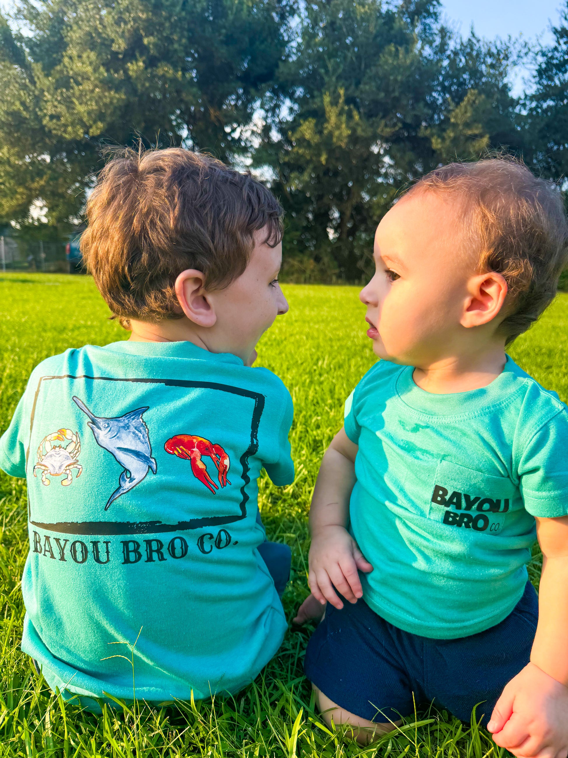 Bayou Bro Co Gulf Trio pocket tee