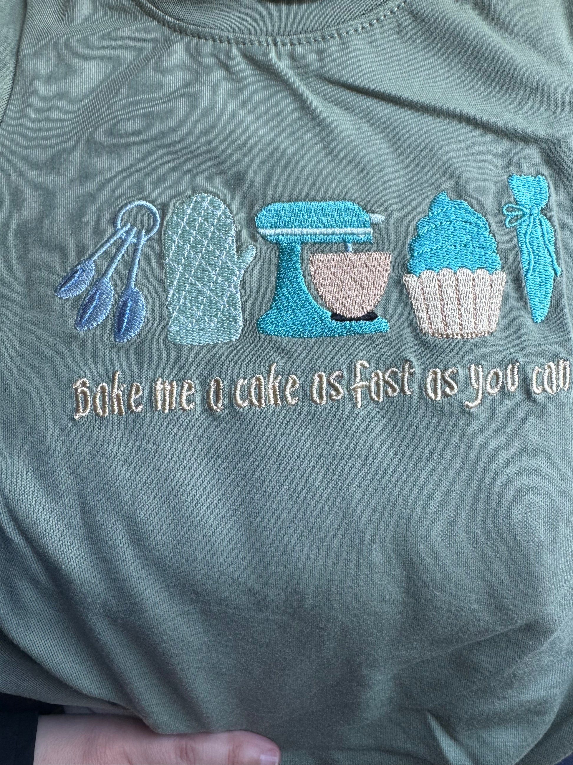 Bake Me a Cake Embroidered Bubble