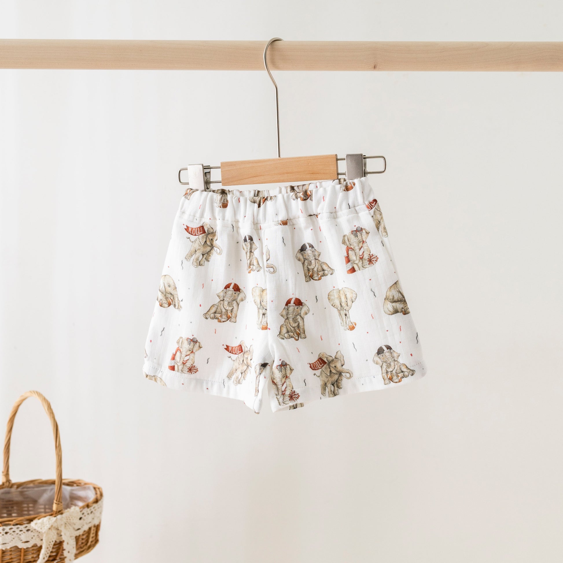 MVC: Alabama Elephant Organic Muslin Shorts