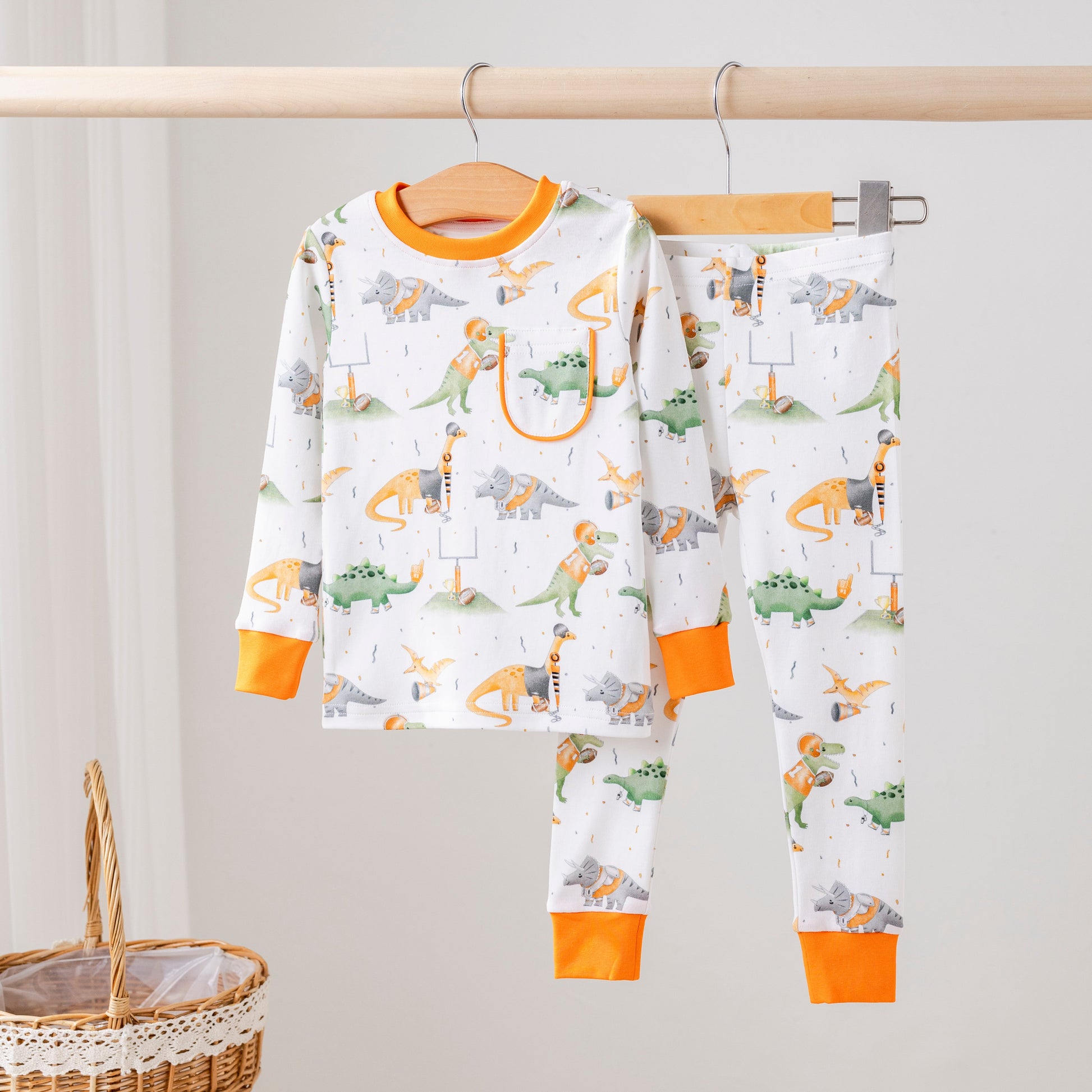 Texas Dinos All-Stars Organic Cotton Kids Pajamas