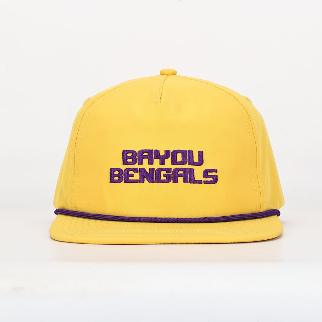 Bayou Bengals LSU  Nylon Rope Hat - Yellow/Purple