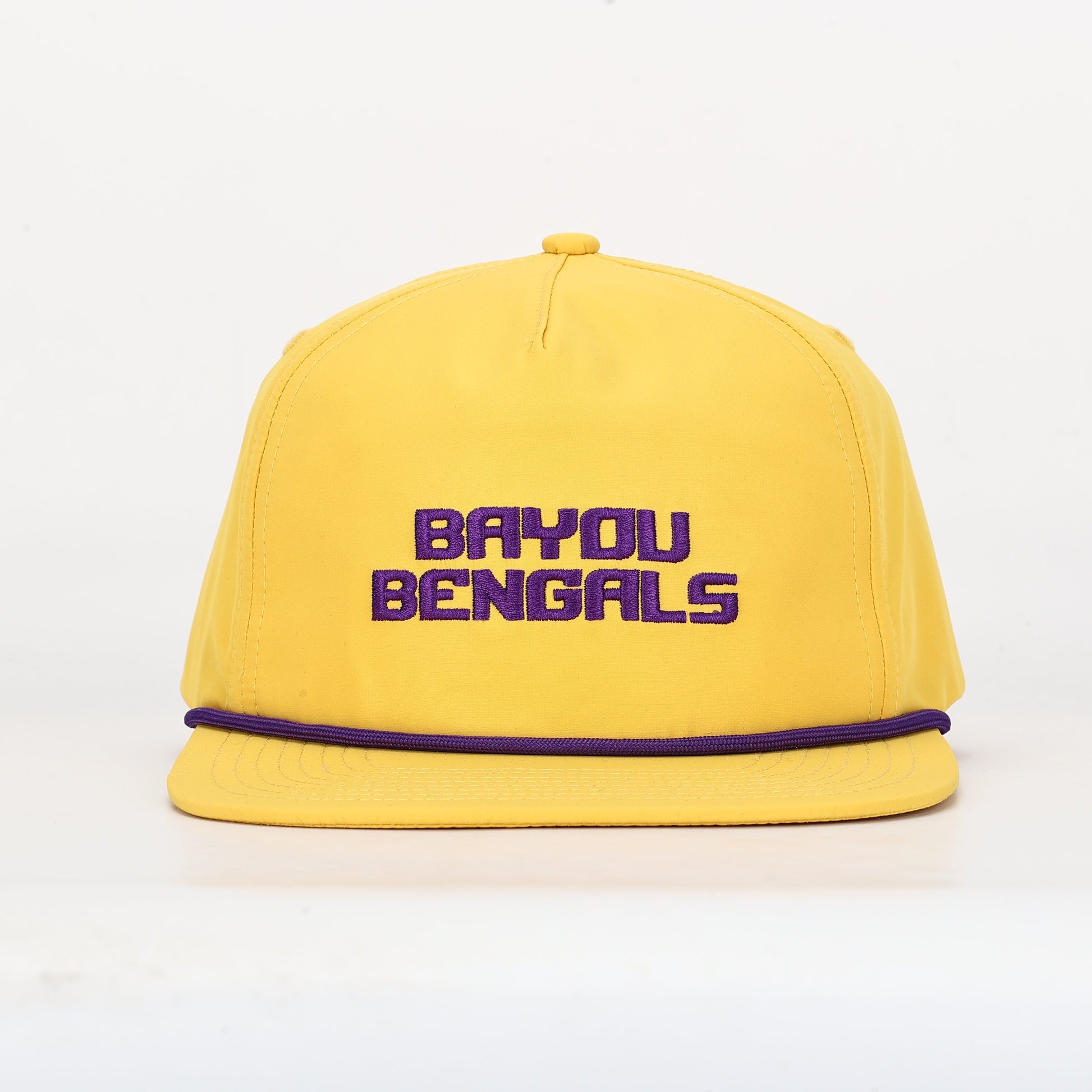Bayou Bengals LSU  Nylon Rope Hat - Yellow/Purple