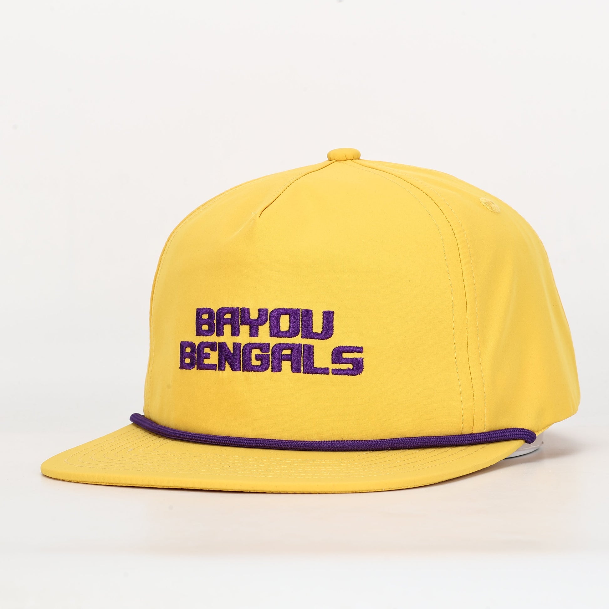 Bayou Bengals LSU  Nylon Rope Hat - Yellow/Purple