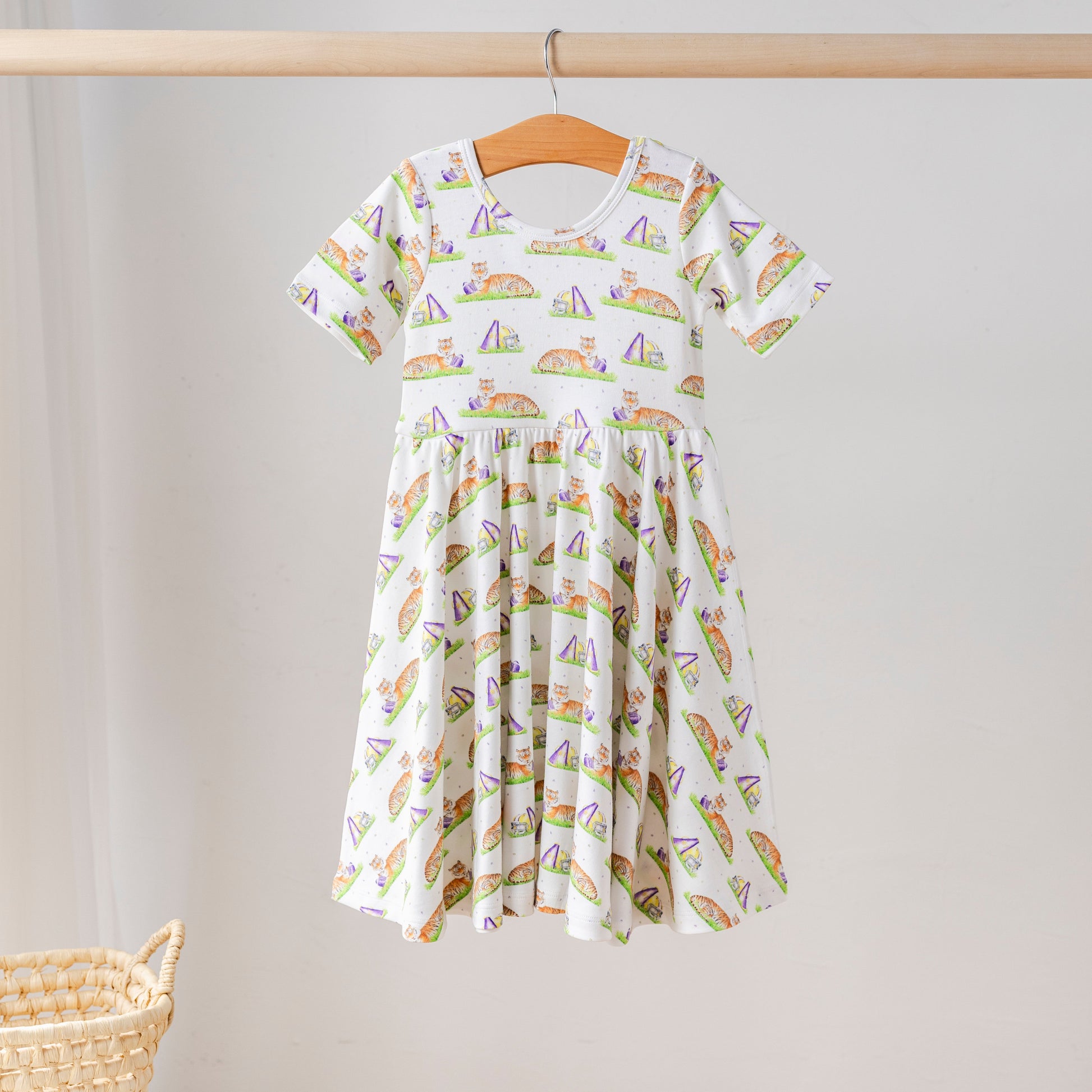 Mascot Mania in Louisiana Organic Cotton Dress for Kids