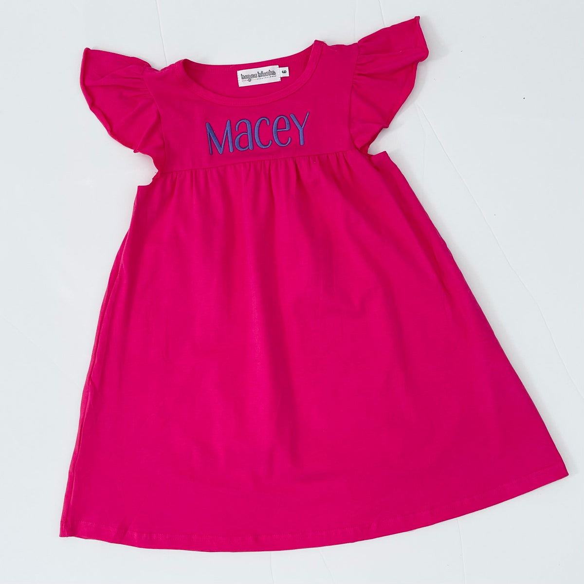Flutter Sleeve Dress—Hot Pink