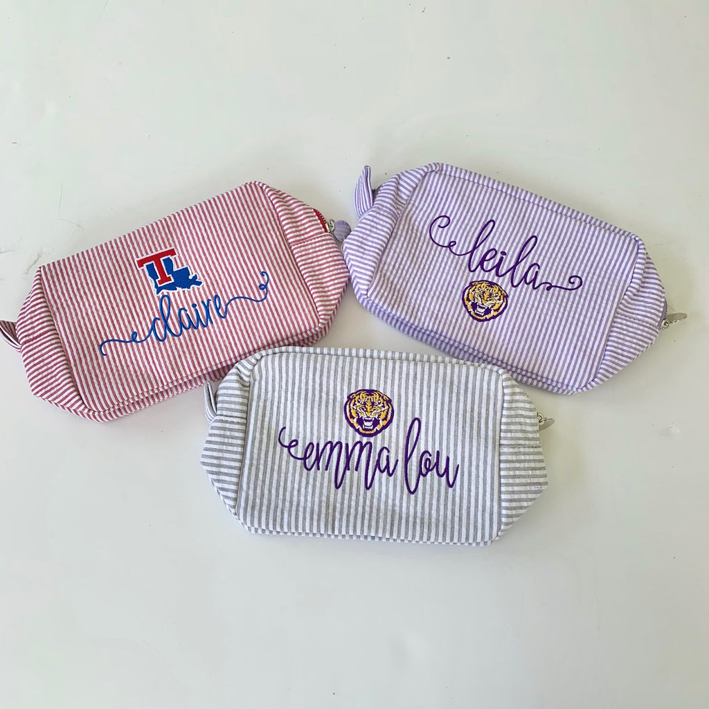 Seersucker Everything Bag