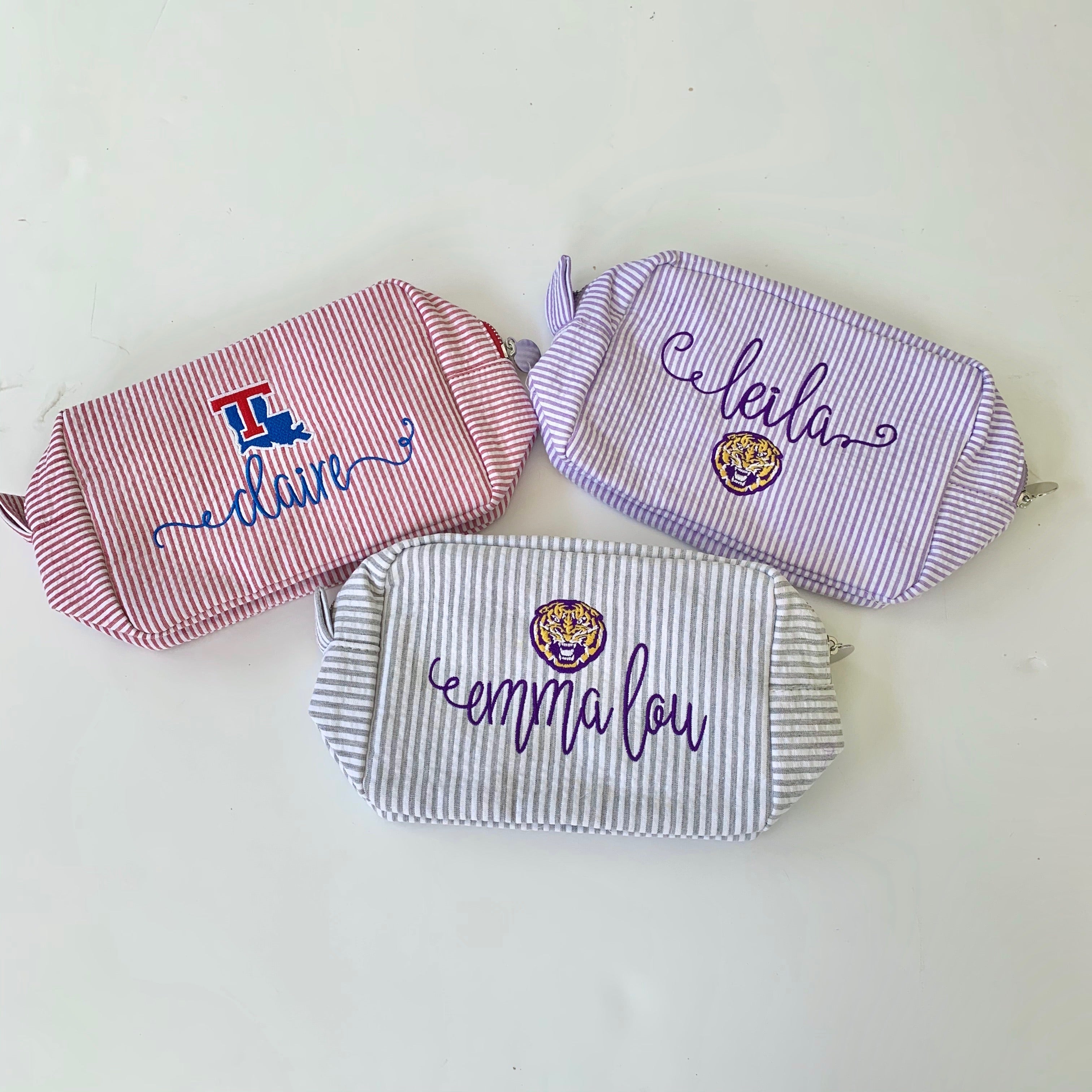 Seersucker Everything Bag