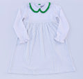 Long Sleeve Bitty Dot Knit Dress - RED & GREEN