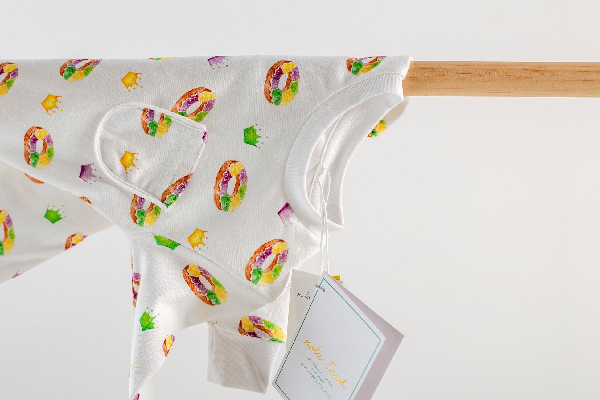 King Cake Organic Cotton Kids Mardi Gras Pajamas